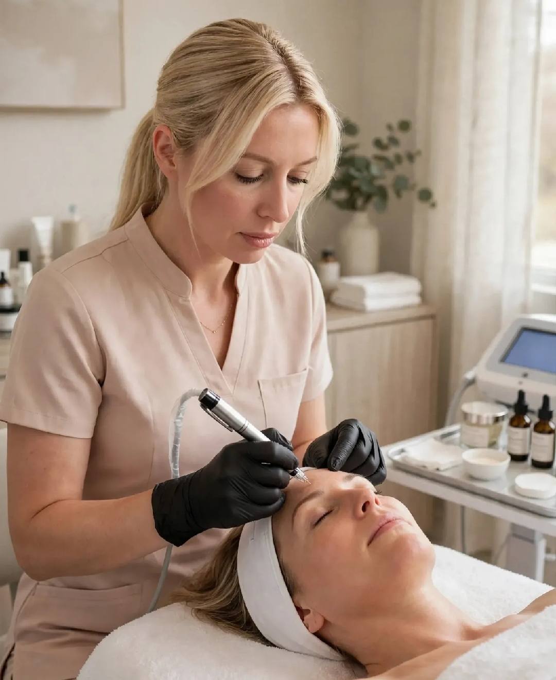 Tratamiento facial con aparatología